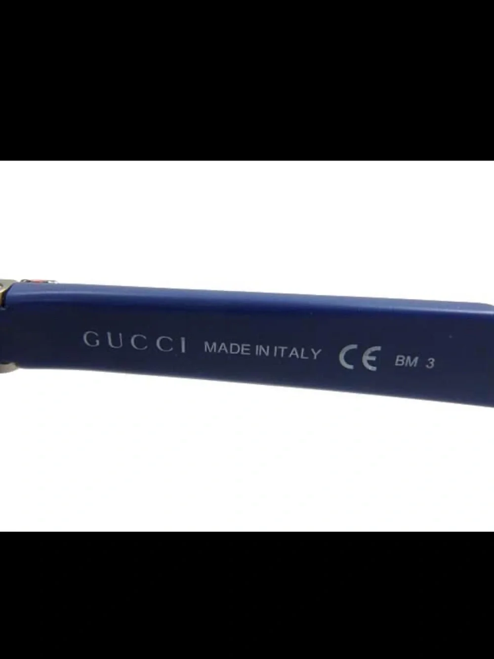Gucci Men’s Silver Aviator Sunglasses with Blue Temples GG 2229/F/S 8EQHD
